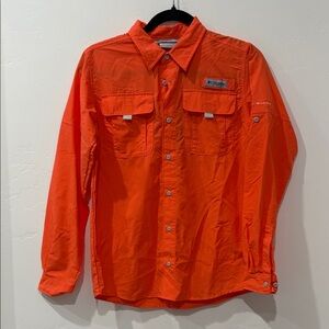 Columbia Vibrant Orange Long Sleeve Shirt